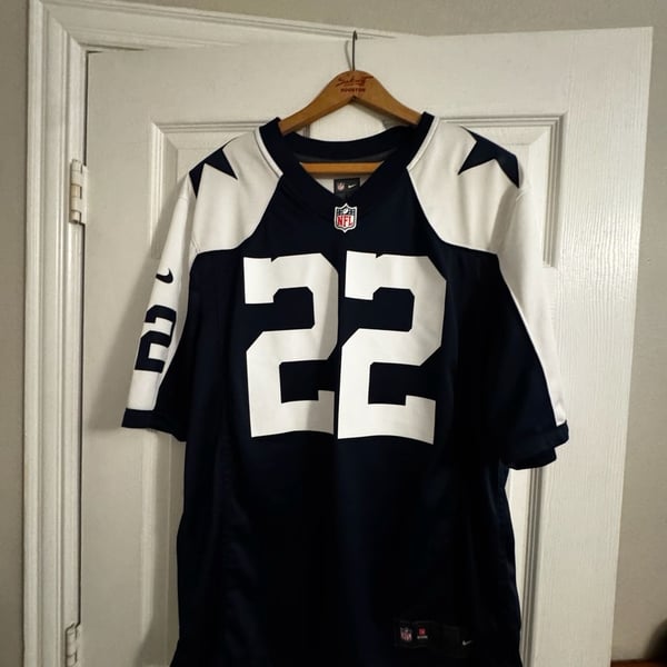 Nike Dallas Cowboys E. Smith 22 Jersey Size L Blue White Alternate