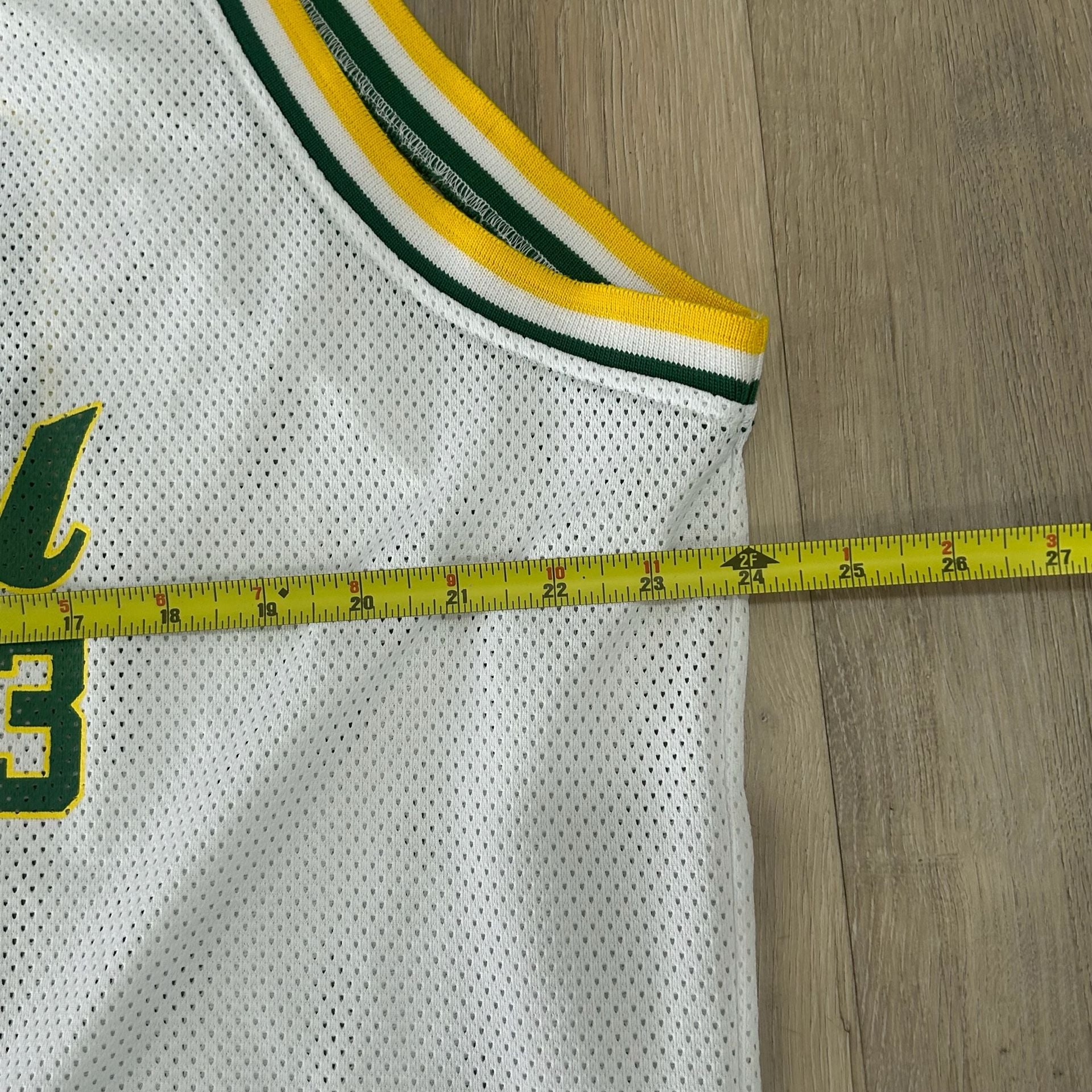 Ezekiel Basketball Jersey Size XL White Green Yellow Mesh 03 8