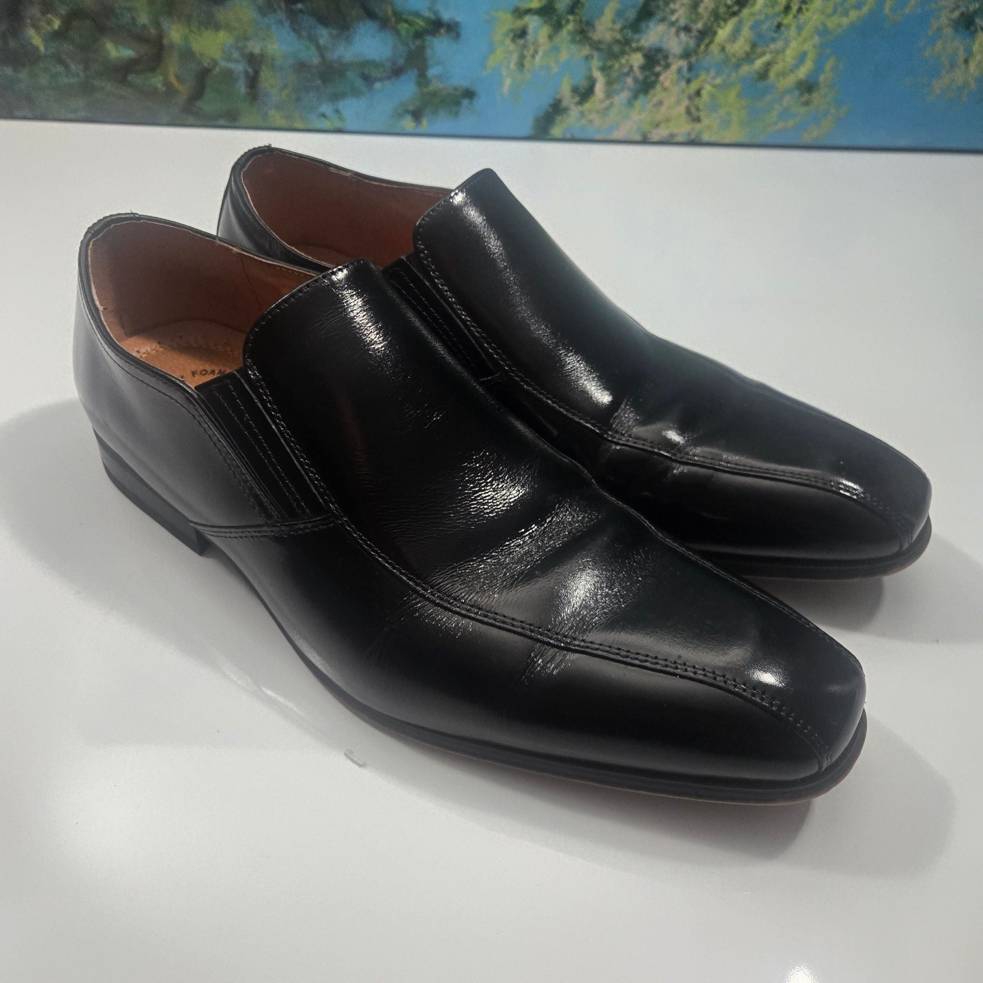 Florsheim Postino Bike Toe Slip On Dress Shoes Black 2
