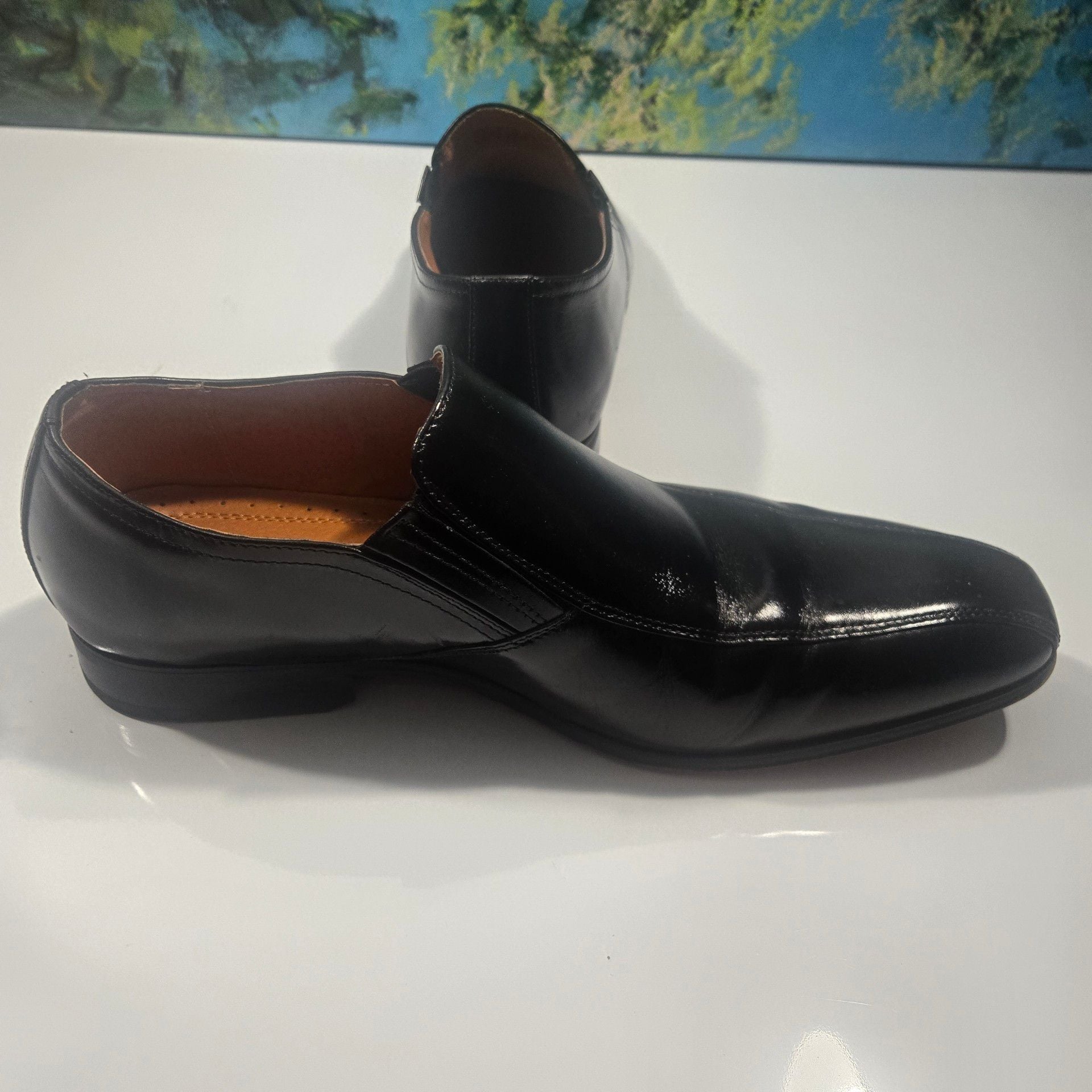 Florsheim Postino Bike Toe Slip On Dress Shoes Black 7