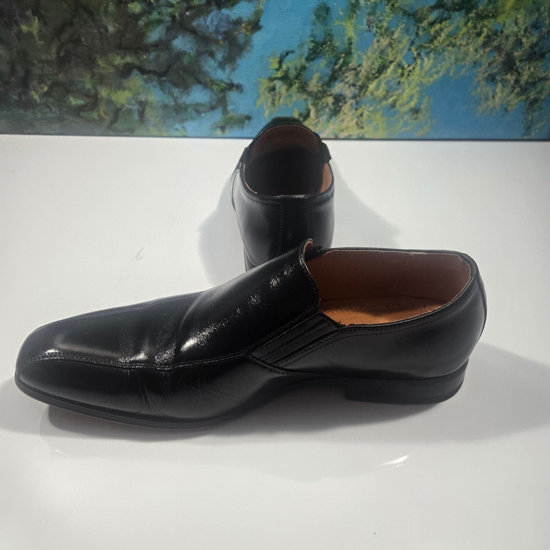 Florsheim Postino Bike Toe Slip On Dress Shoes Black 8