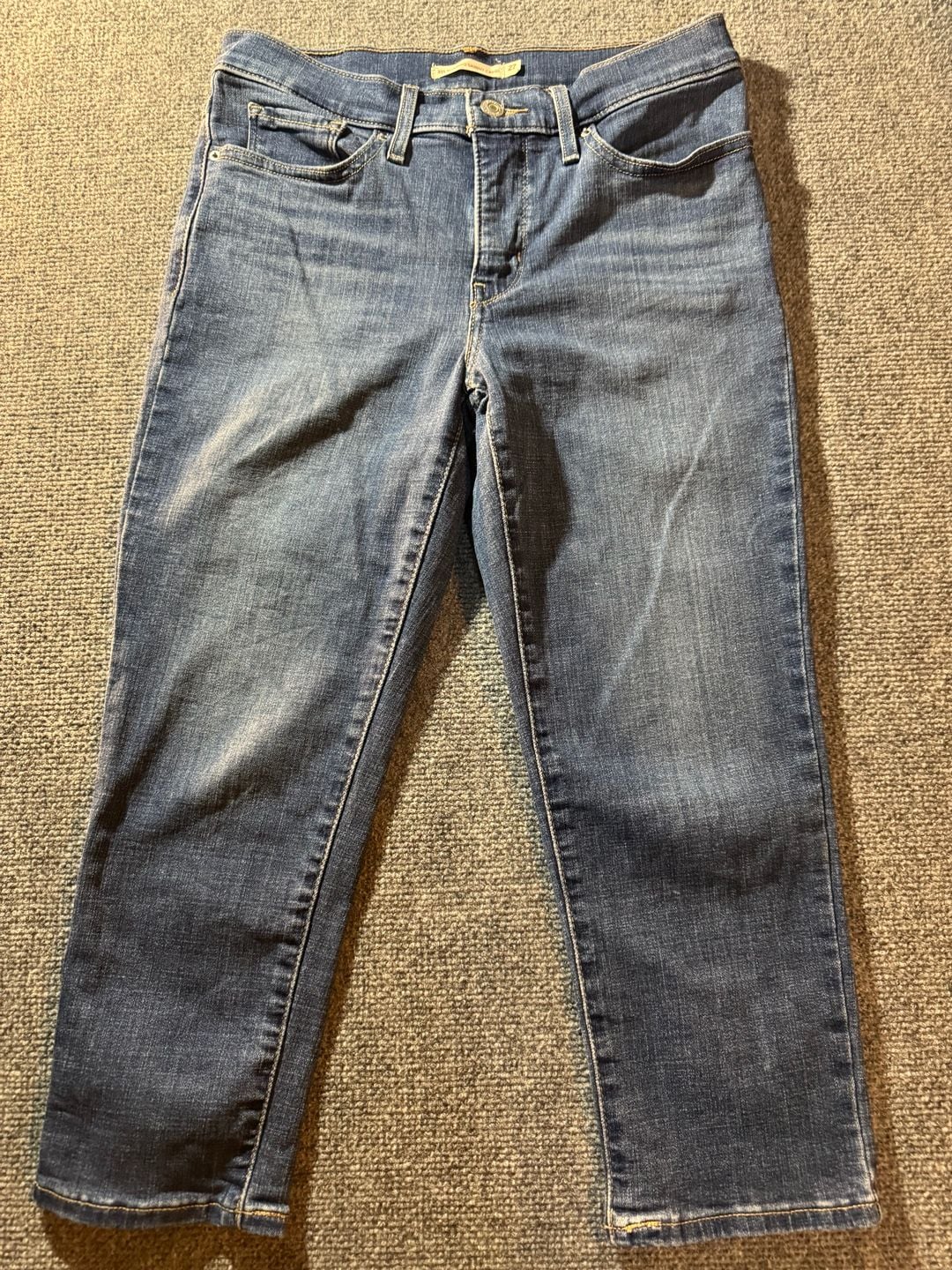 Levi's 311 Shaping Skinny Capri Size 27 Blue Denim Jeans 2