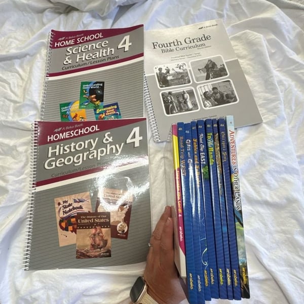 Abeka 4th Grade Homeschool Curriculum Book Lot