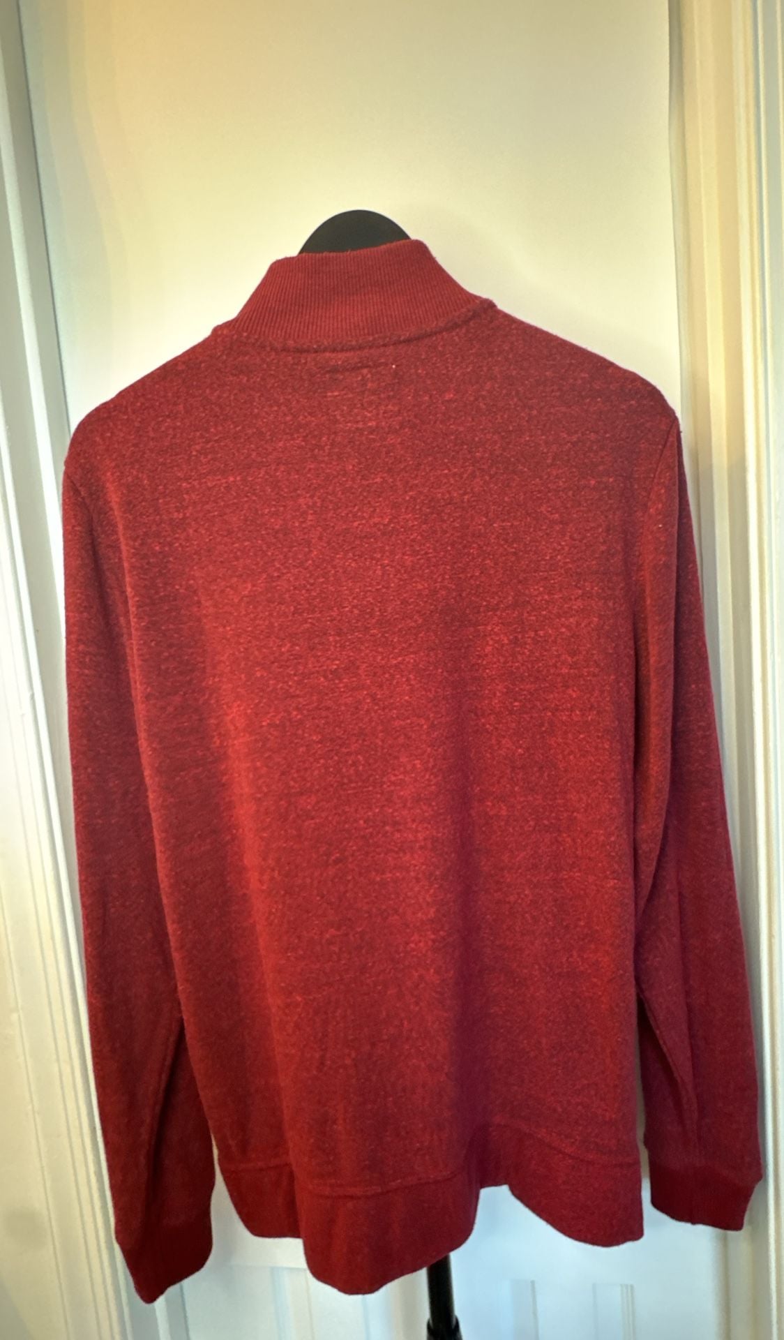 Old Navy Full Zip Sweater Size M Red Marbled 5