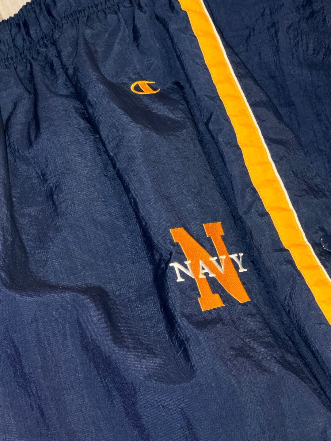 Champion Navy Midshipmen Tear Away Warm Up Pants Blue Yellow Item 504 5
