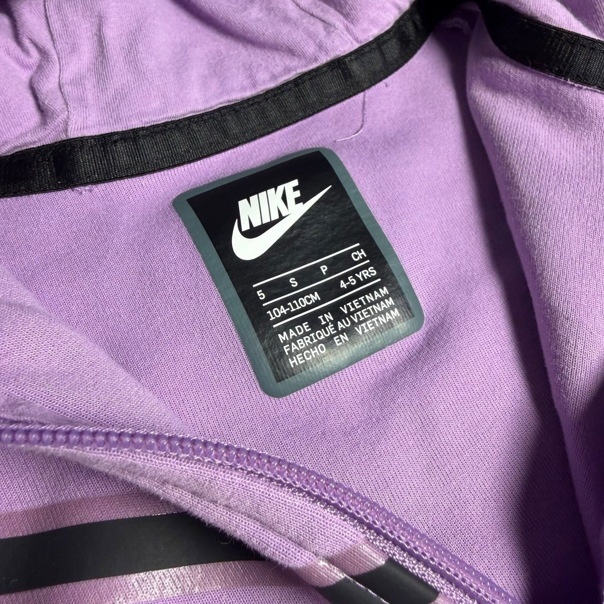 Nike Tech Fleece Full-Zip Hoodie Size 4-5 YRS Purple 5