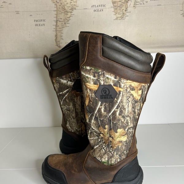 Magellan Outdoors Snake Shield Armor 3.0 Boots Brown Realtree Camo