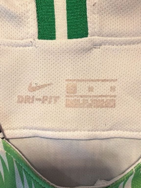 Nike Nigeria 2018 Home Soccer Jersey Medium Green White 3