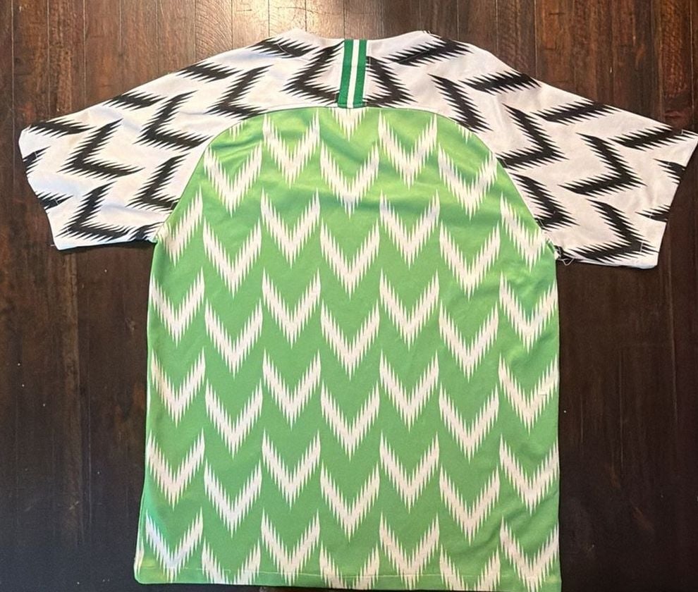 Nike Nigeria 2018 Home Soccer Jersey Medium Green White 6