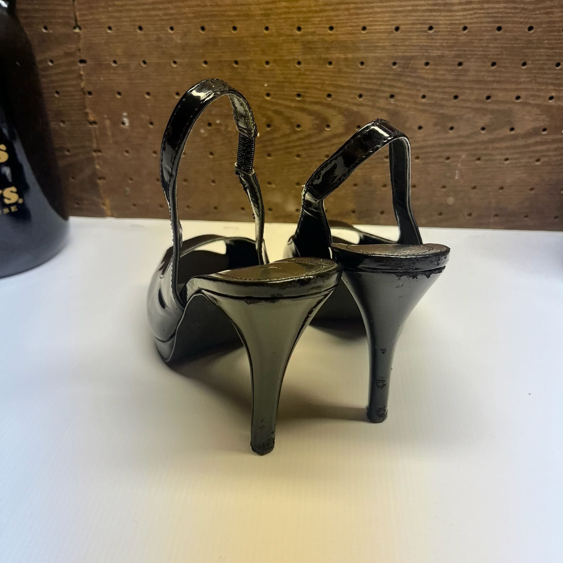Style & Co Black Patent Slingback Pumps Heels 3