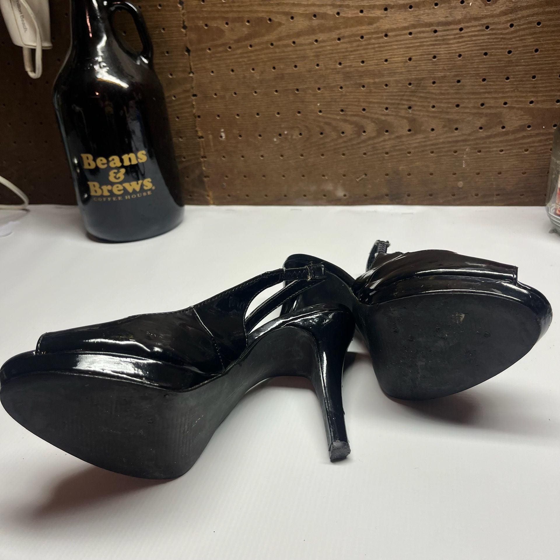 Style & Co Black Patent Slingback Pumps Heels 6