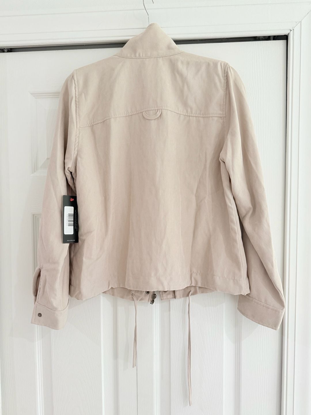 Korye Utility Jacket Size Med Beige Full Zip Mock Neck 5