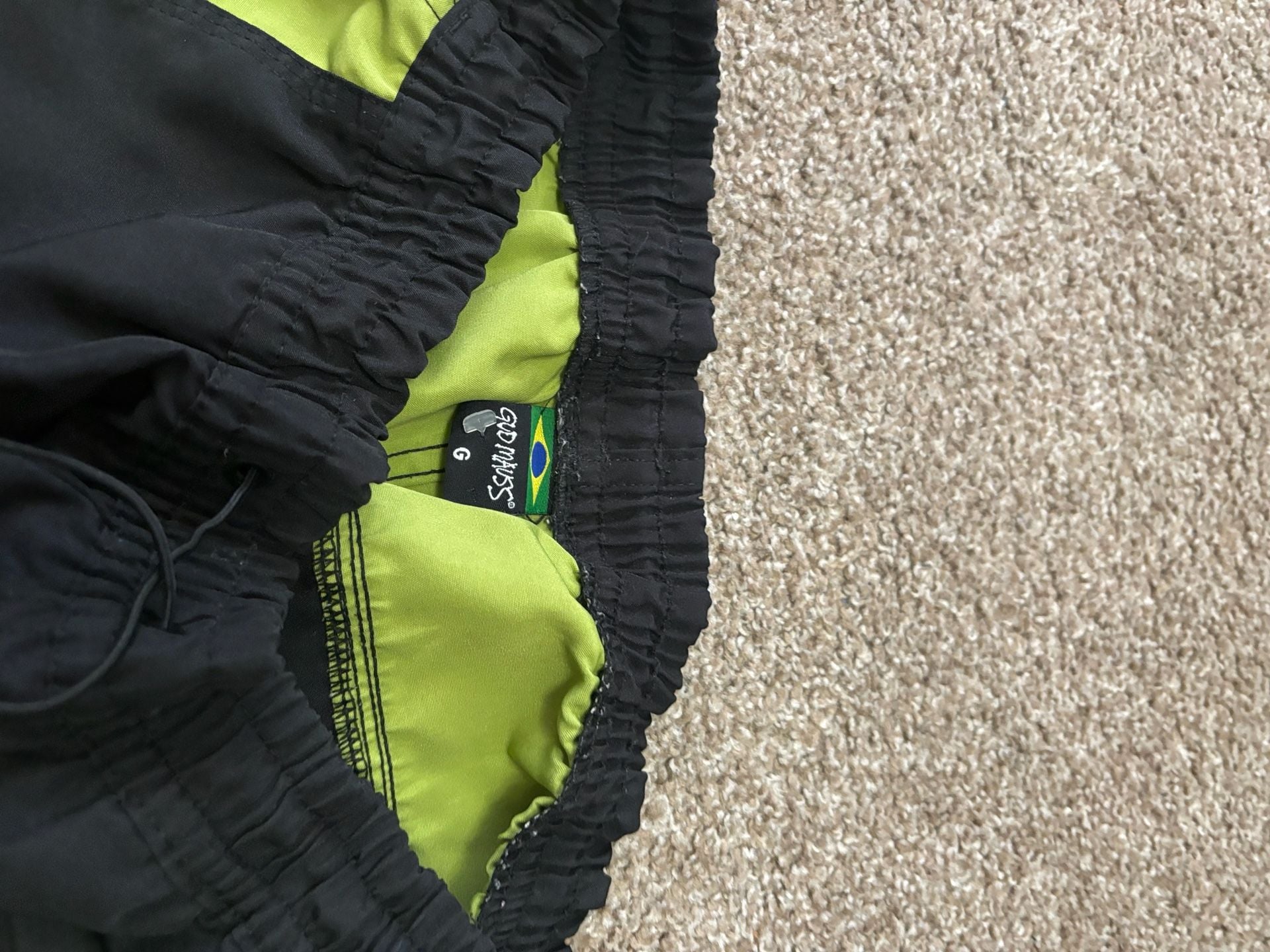 Early 2000s Board Gud Mauss Board Shorts Size L Black Green Surf & Street 7