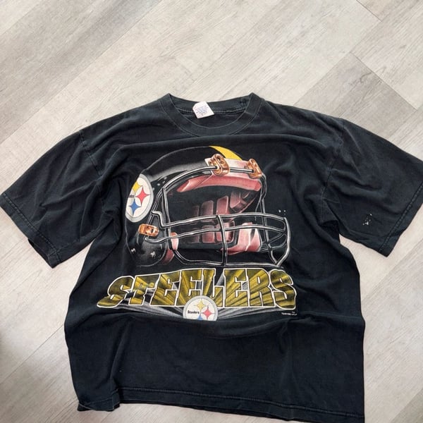 NFL Pittsburgh Steelers Vintage 90s Graphic T-Shirt Black