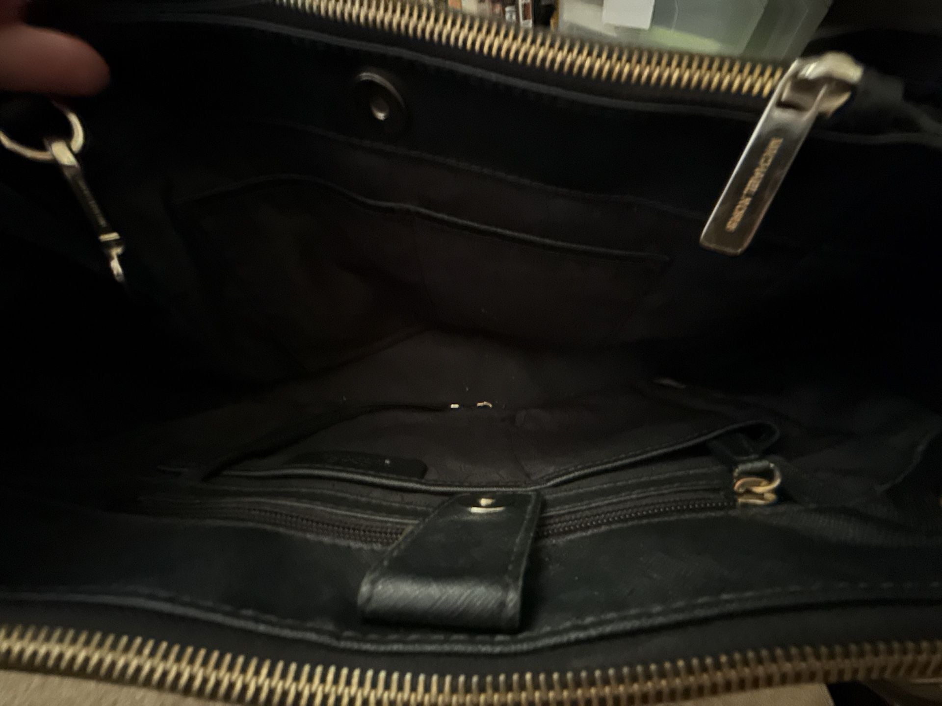 Michael Kors Saffiano Leather Black Satchel Handbag 4