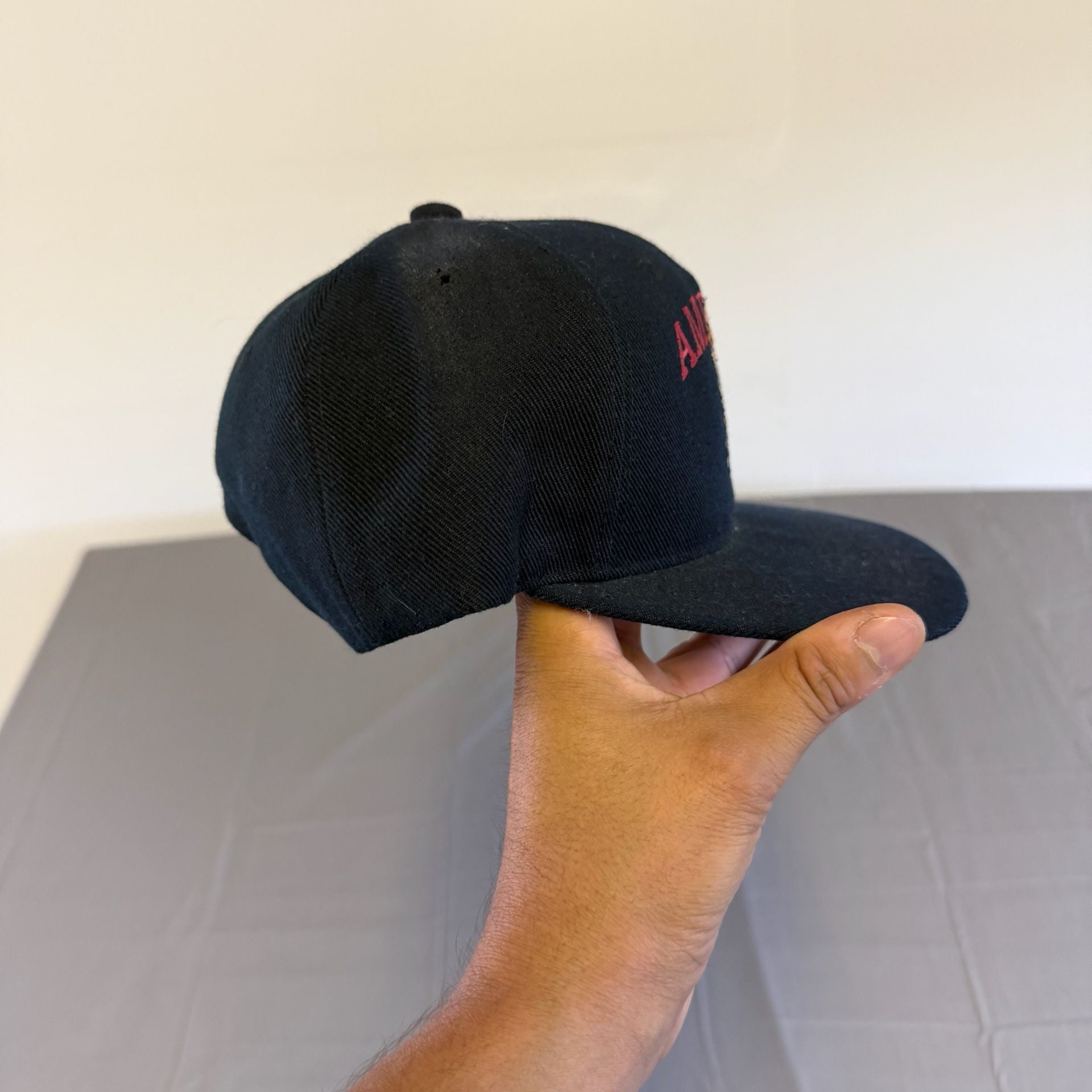 Vintage Club America Soccer Mascot Embroidered Snapback Hat Navy Blue 3