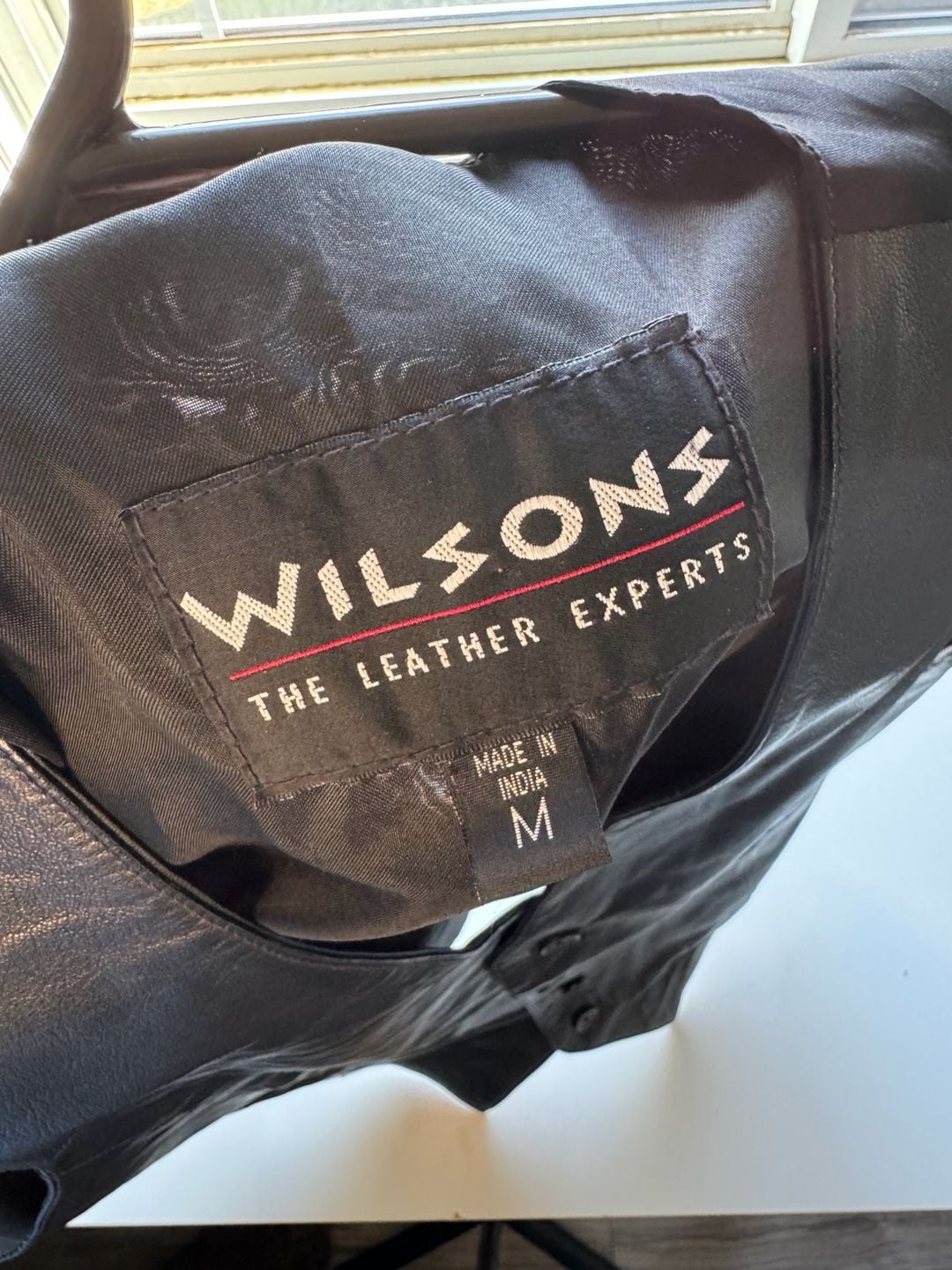 Wilsons Leather Vest Size M Black 3
