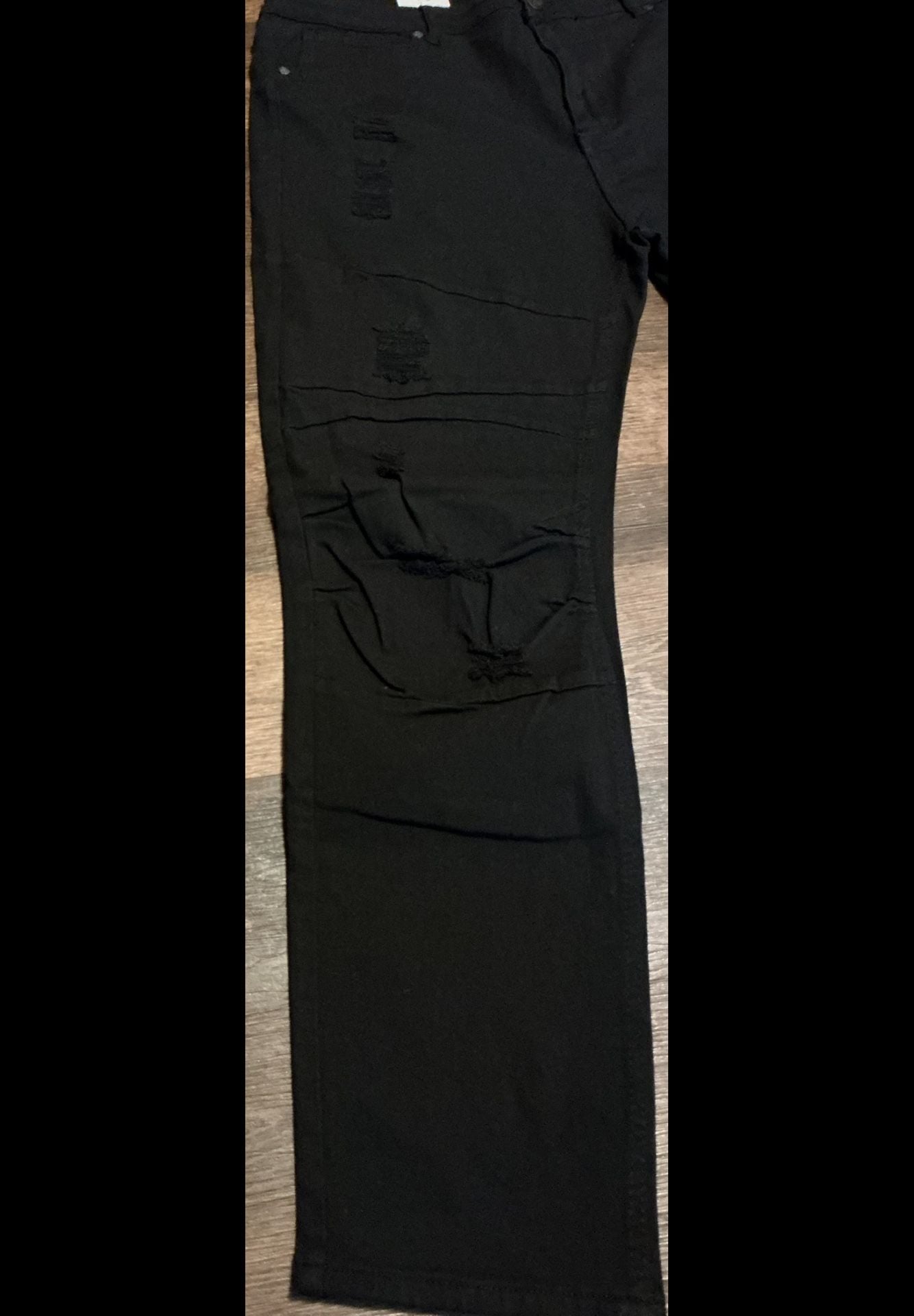 Blind Trust Distressed Slim Fit Black Jeans 5