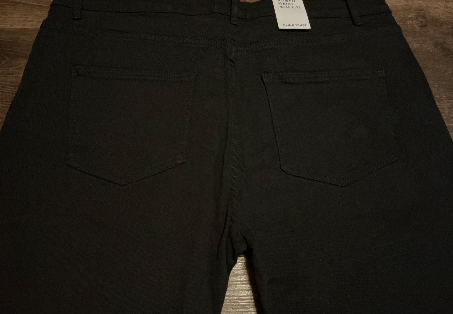 Blind Trust Distressed Slim Fit Black Jeans 12