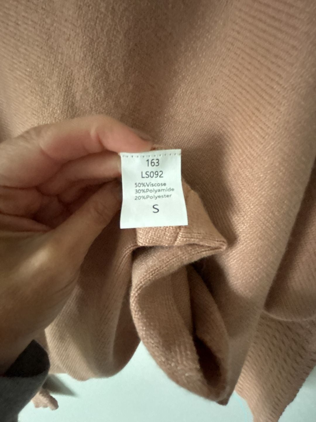 Lillusory LS092 Sweater Size S Pink Asymmetric Knit Poncho 5