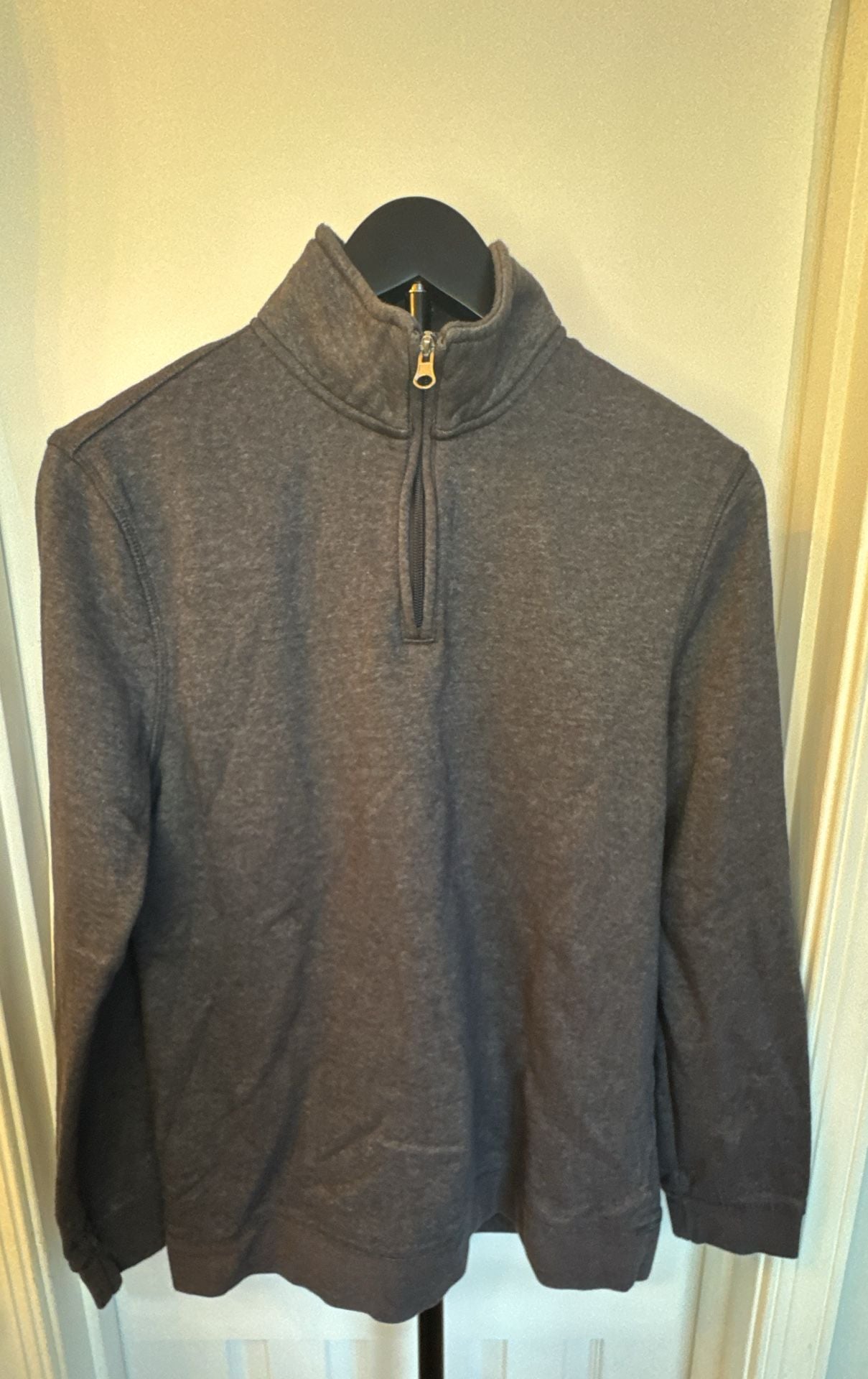 John Ashford Gray Full Zip Fleece Sweater 3