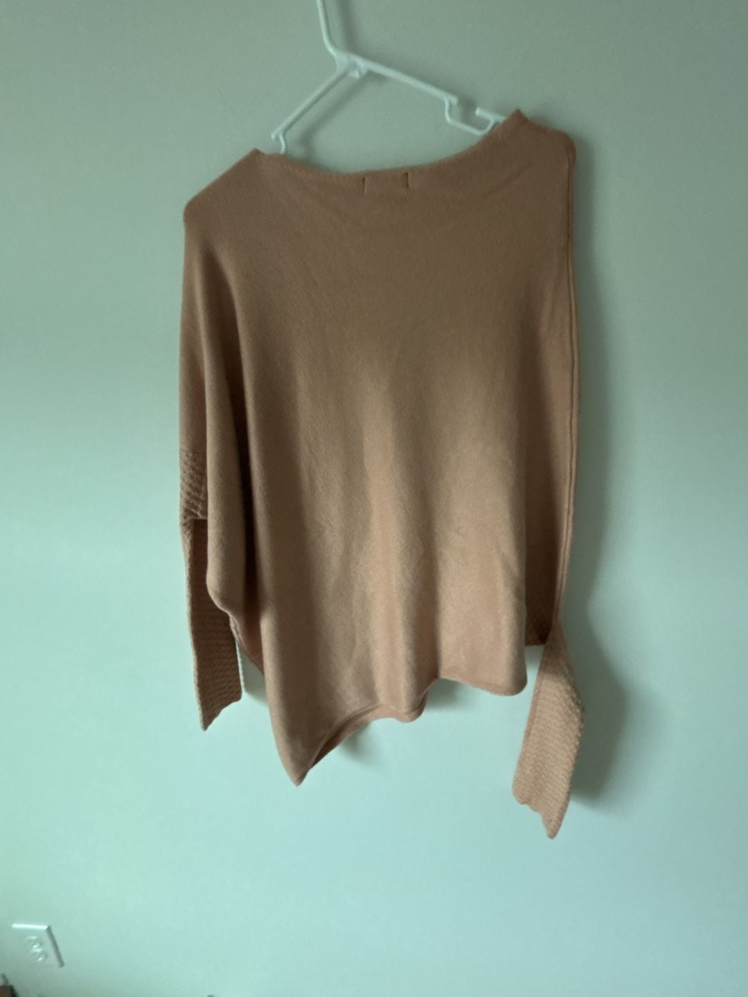 Lillusory LS092 Sweater Size S Pink Asymmetric Knit Poncho 6