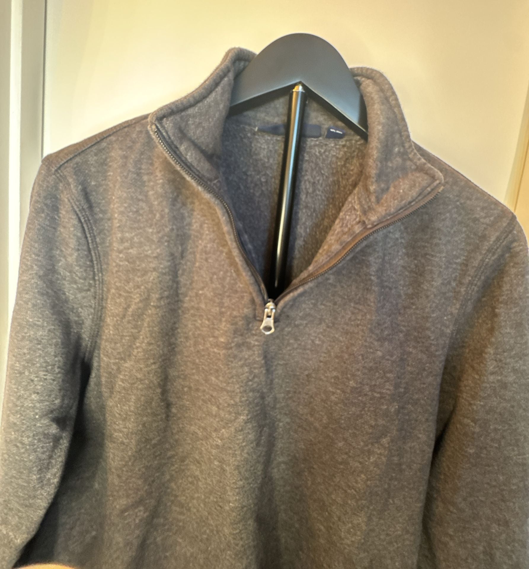John Ashford Gray Full Zip Fleece Sweater 4