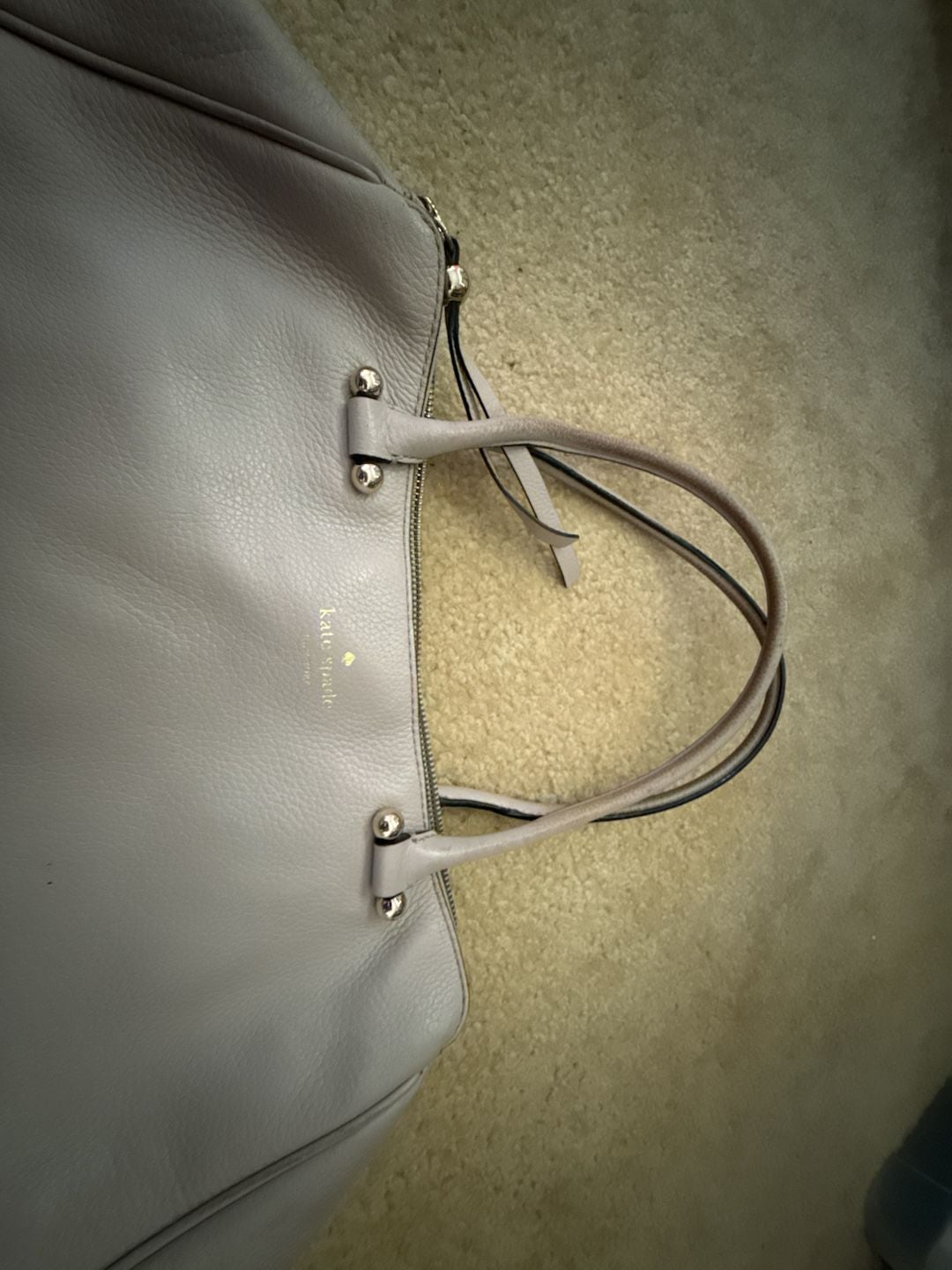 Kate Spade Leather Tote Bag Off White Used Good 4