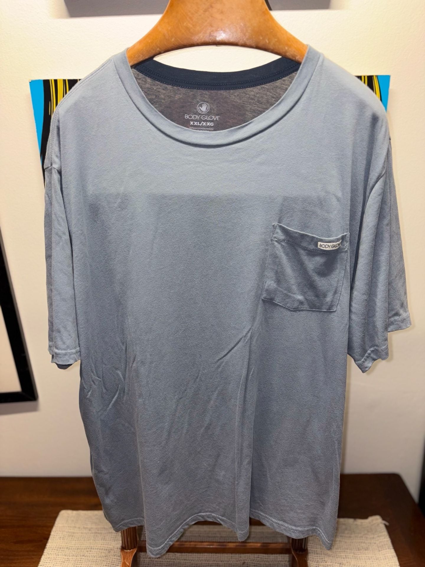 Body Glove Pocket T-Shirt Size XXL/XXG Blue Cotton 8