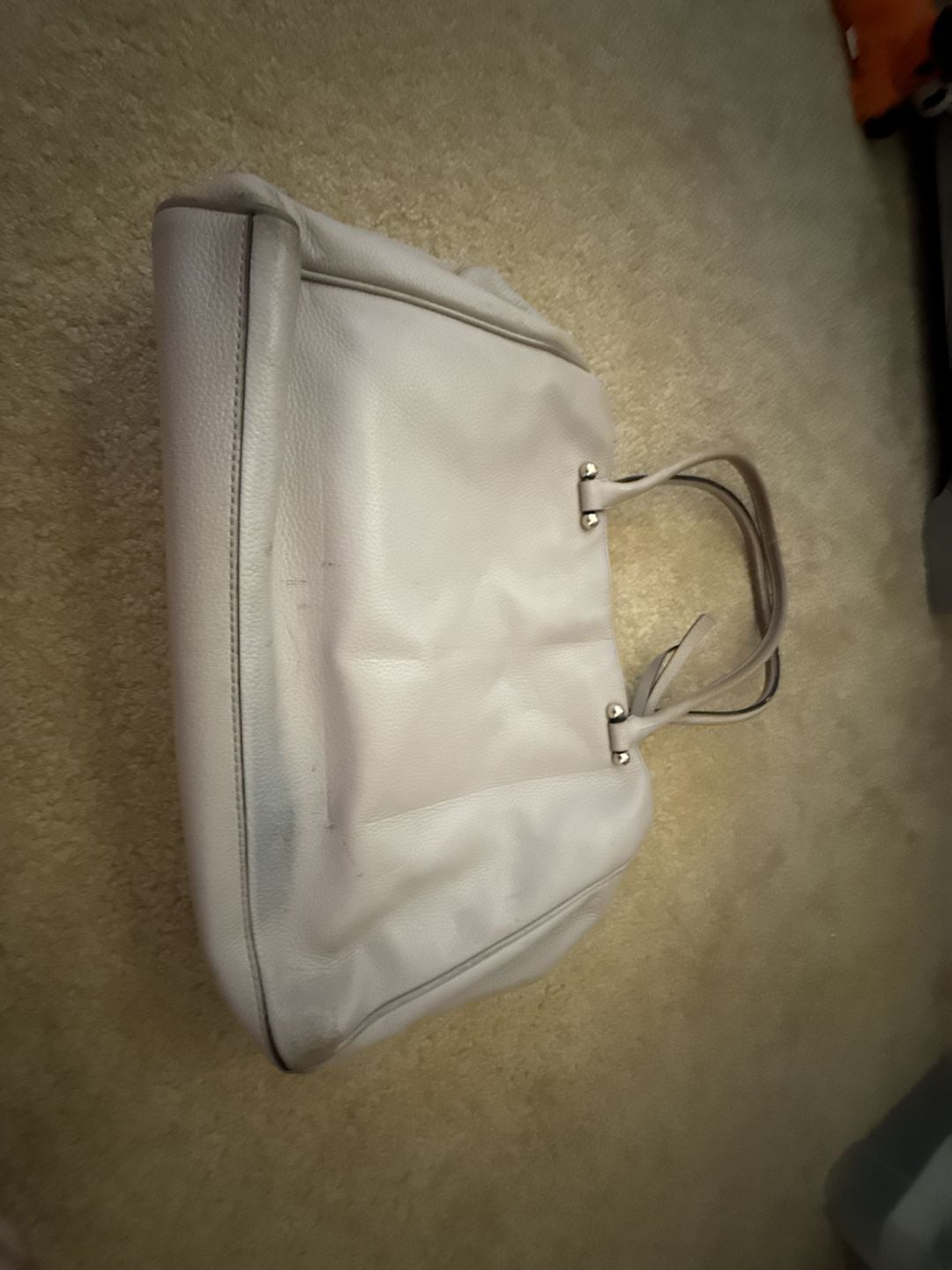 Kate Spade Leather Tote Bag Off White Used Good 5