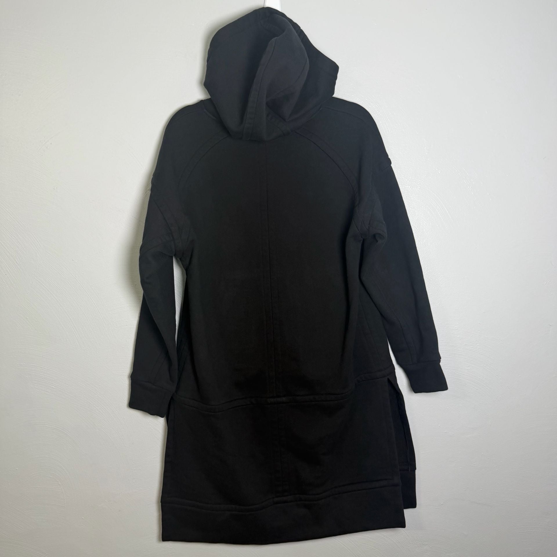 Athleta Tenacity Duster Size S Black Full Zip Hooded Sweatshirt 3