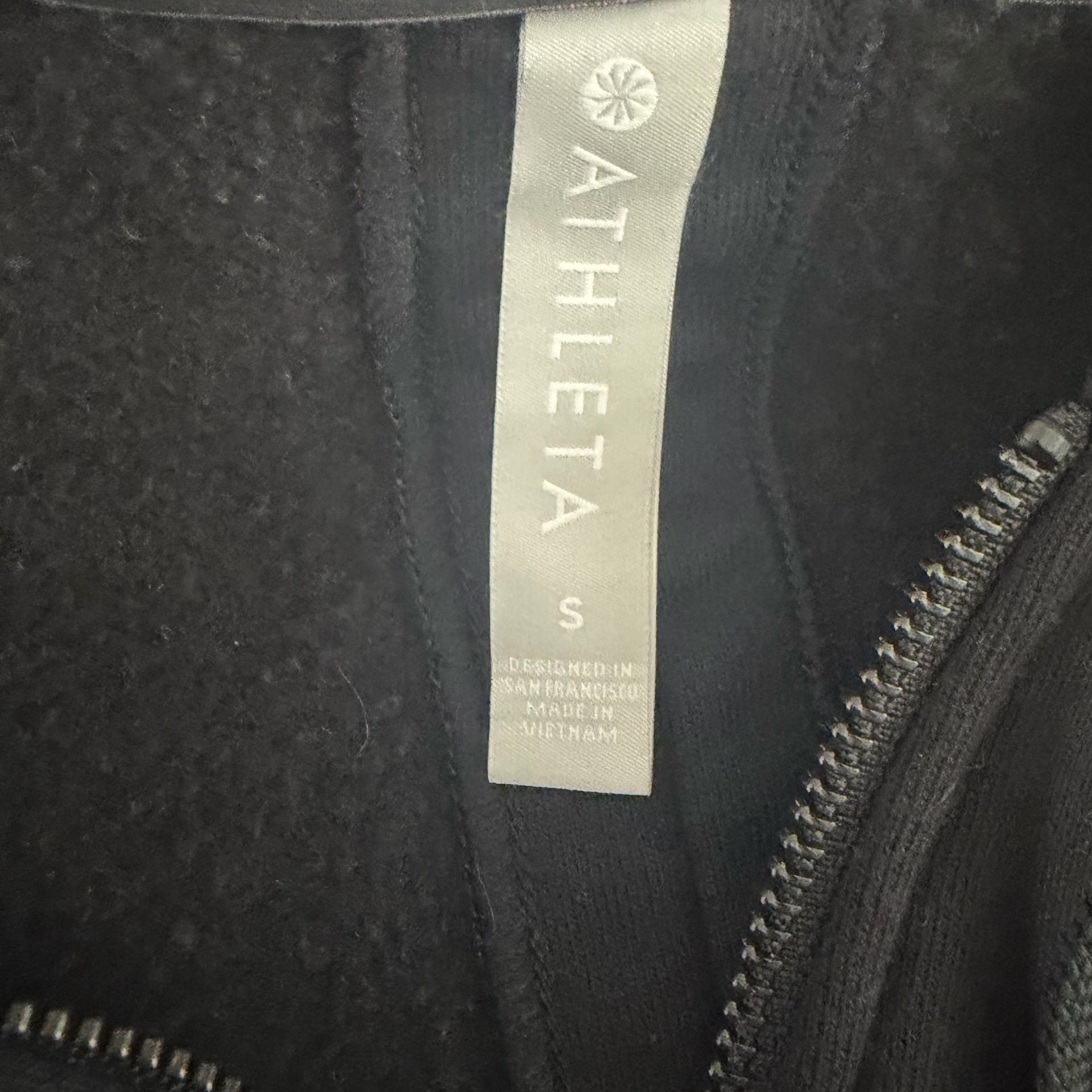 Athleta Tenacity Duster Size S Black Full Zip Hooded Sweatshirt 5