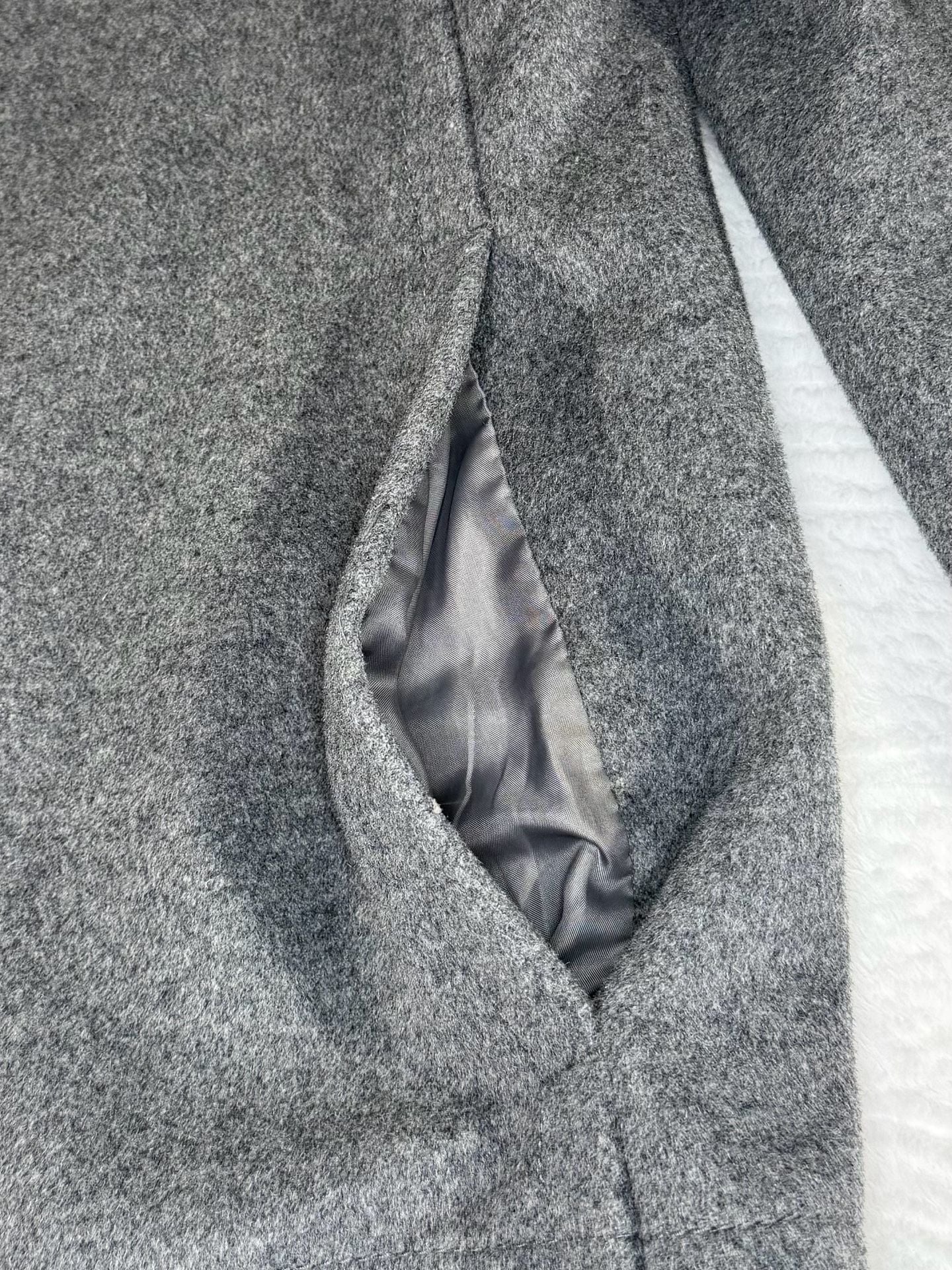 Jones New York Wool Blend Coat Size 6 Gray Stand Collar Winter Overcoat 3