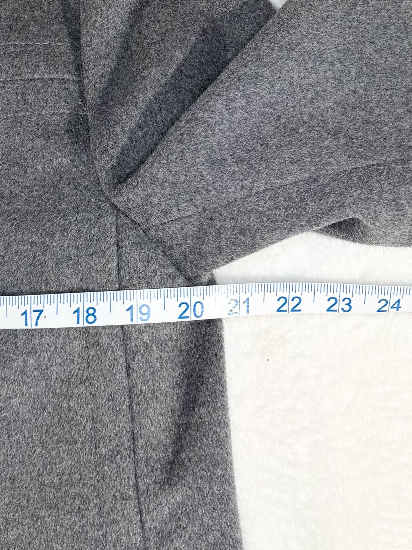 Jones New York Wool Blend Coat Size 6 Gray Stand Collar Winter Overcoat 8