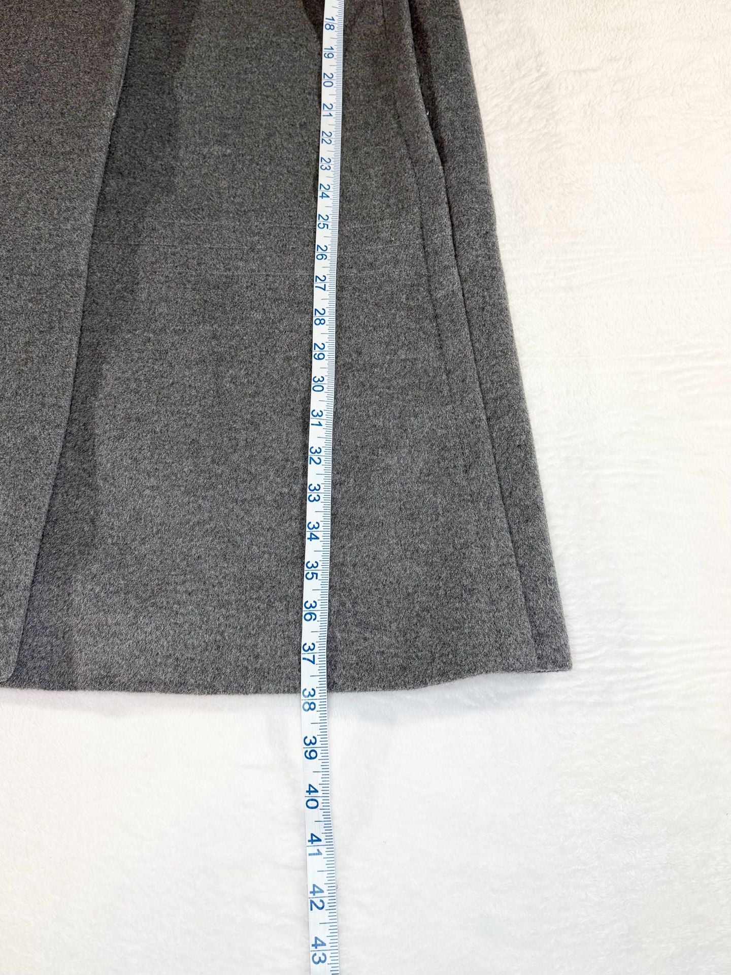 Jones New York Wool Blend Coat Size 6 Gray Stand Collar Winter Overcoat 9