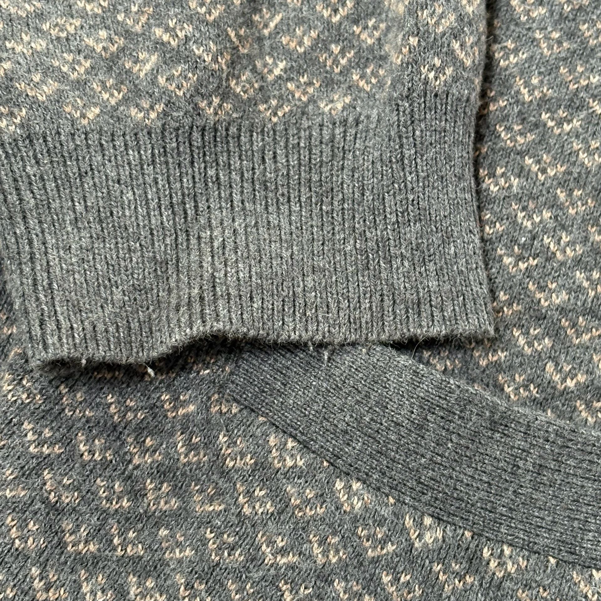 Tasso Elba Cardigan Sweater Size XL Gray Patterned Knit Shawl Collar 6
