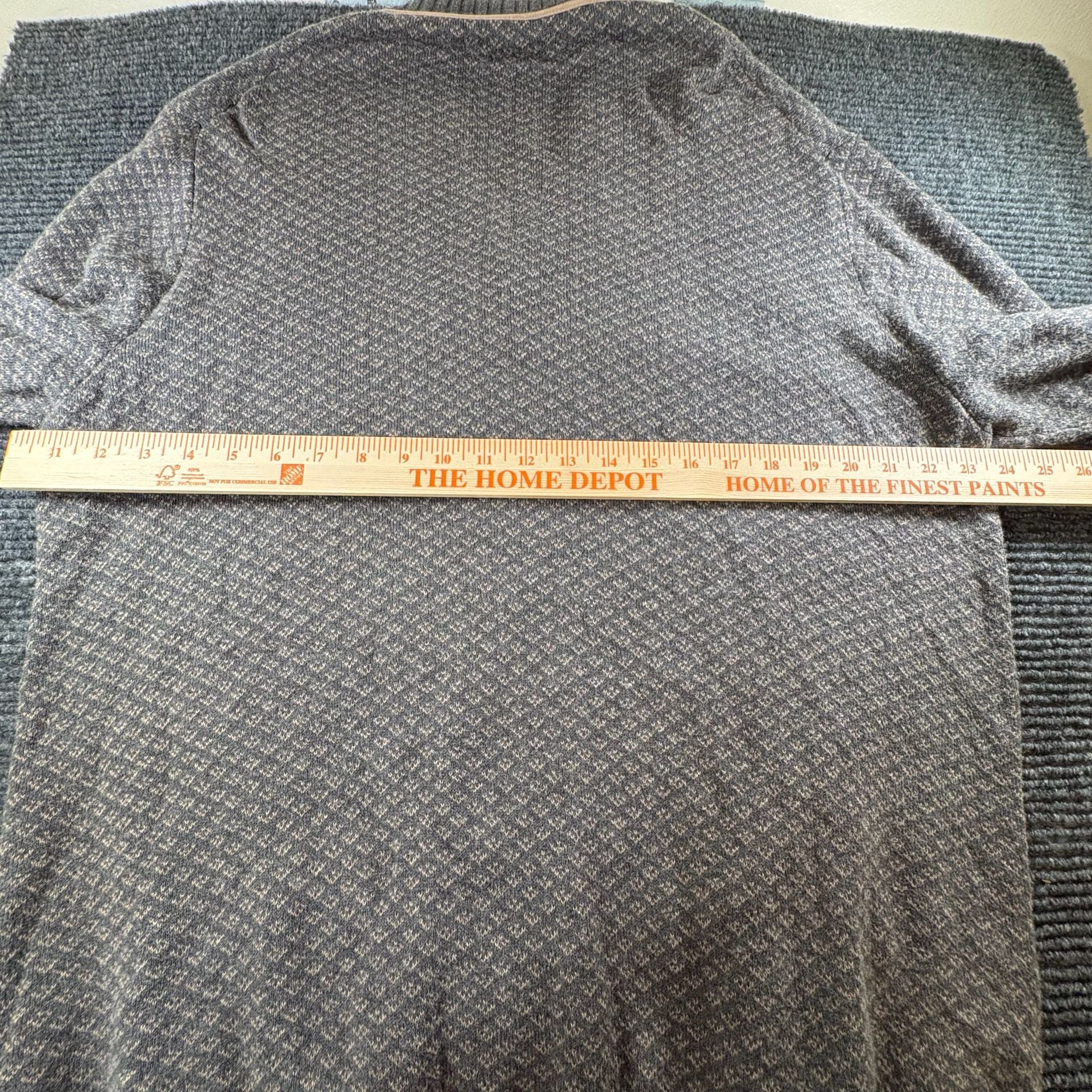 Tasso Elba Cardigan Sweater Size XL Gray Patterned Knit Shawl Collar 8
