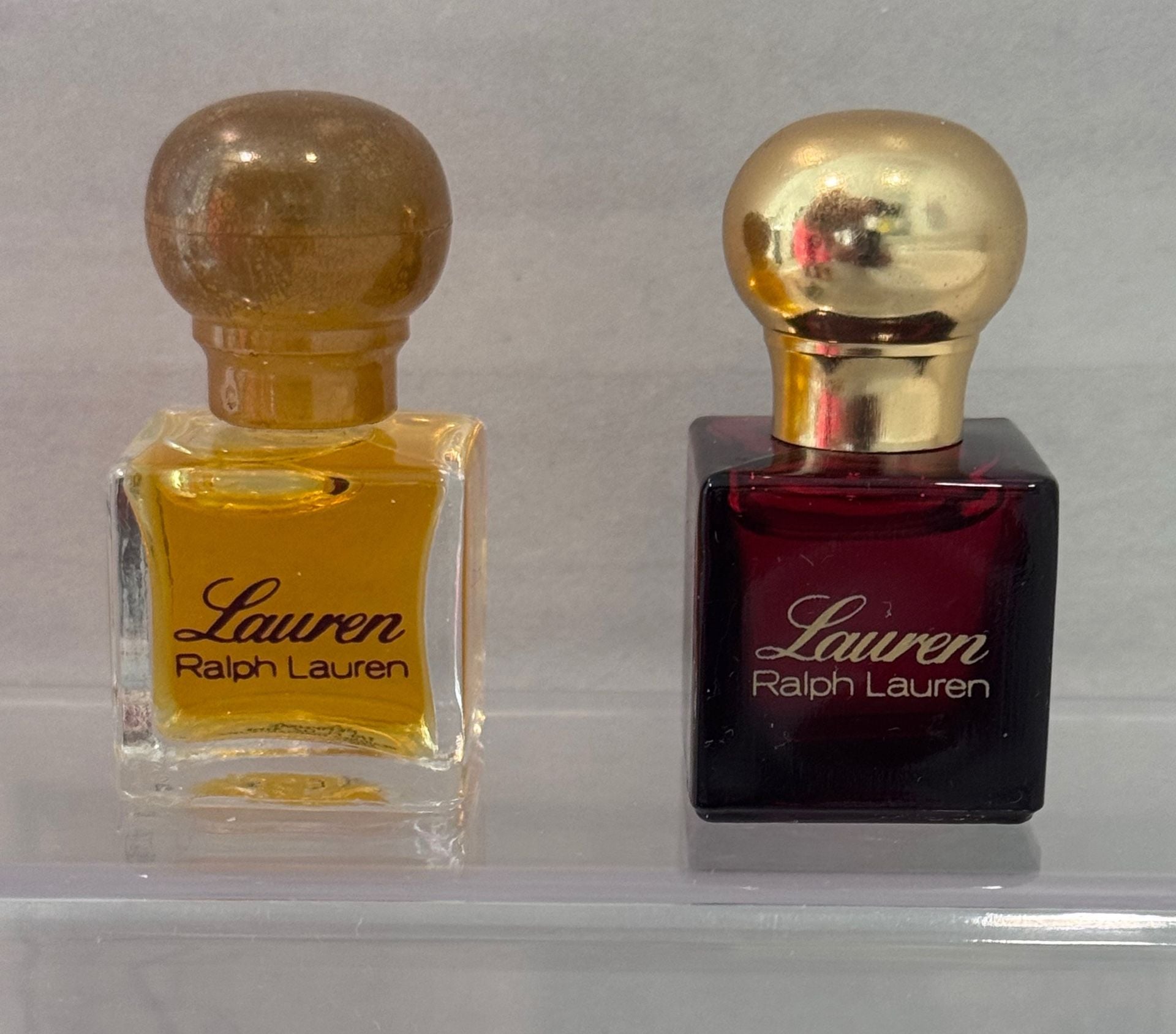 2 Bottles Of Lauren Ralph Lauren 3.5ml 1/8fl.oz Vintage Rare Perfume Mini Size 1