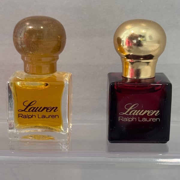 2 Bottles Of Lauren Ralph Lauren 3.5ml 1/8fl.oz Vintage Rare Perfume Mini Size