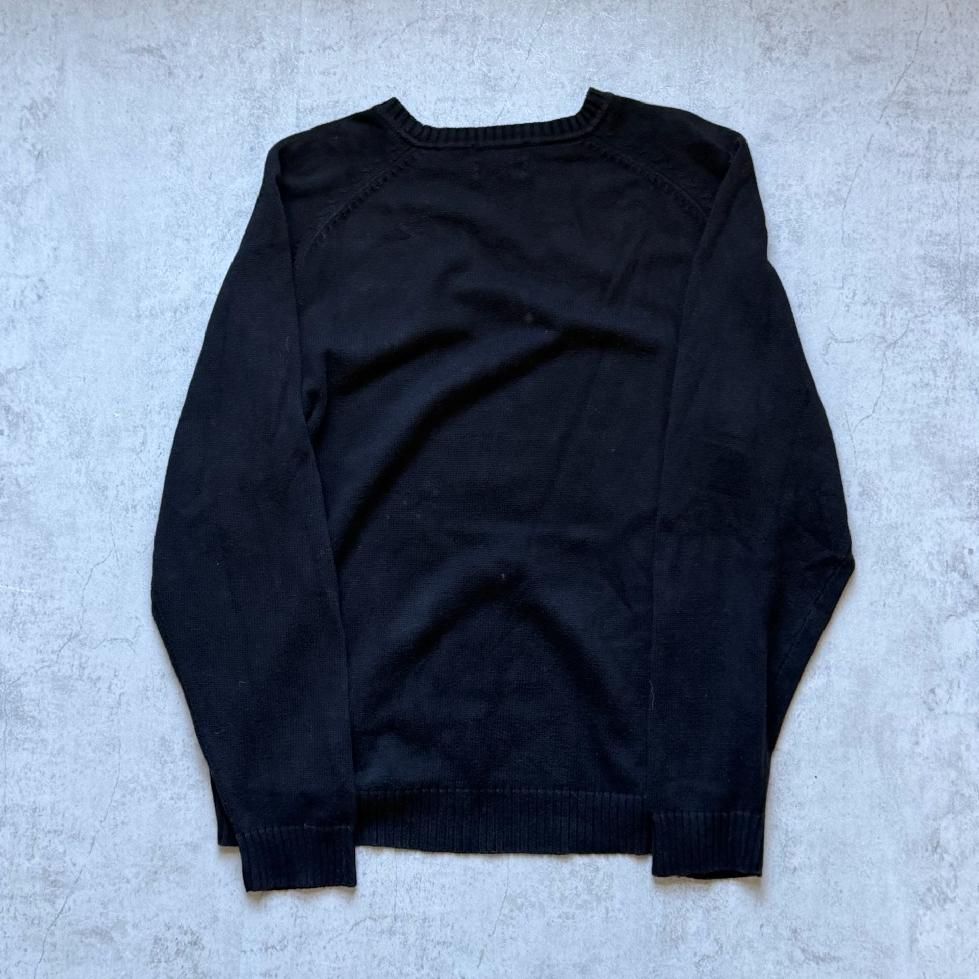 Lyle & Scott Pullover Sweater Size XL Black Combed Cotton Crew Neck 8