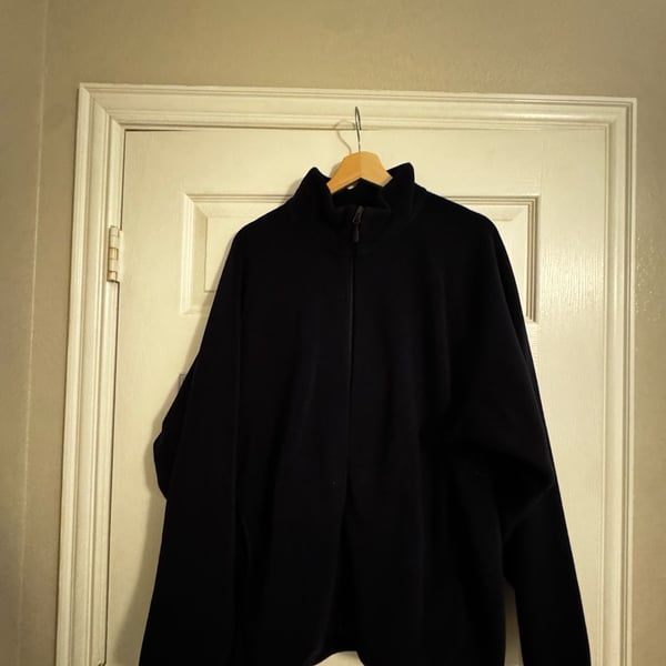 Uniqlo Fleece Jacket Size XL Navy  Zip Up Mock Neck
