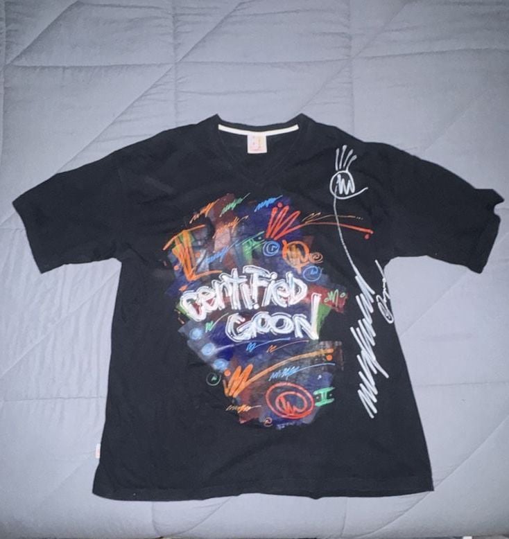 Vintage Mishka Certified Goon Graphic T-Shirt Size 3XL Black V-Neck 2