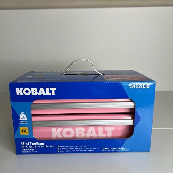 Kobalt Mini 2-Drawer Steel Tool Box Pink Finish #5462039