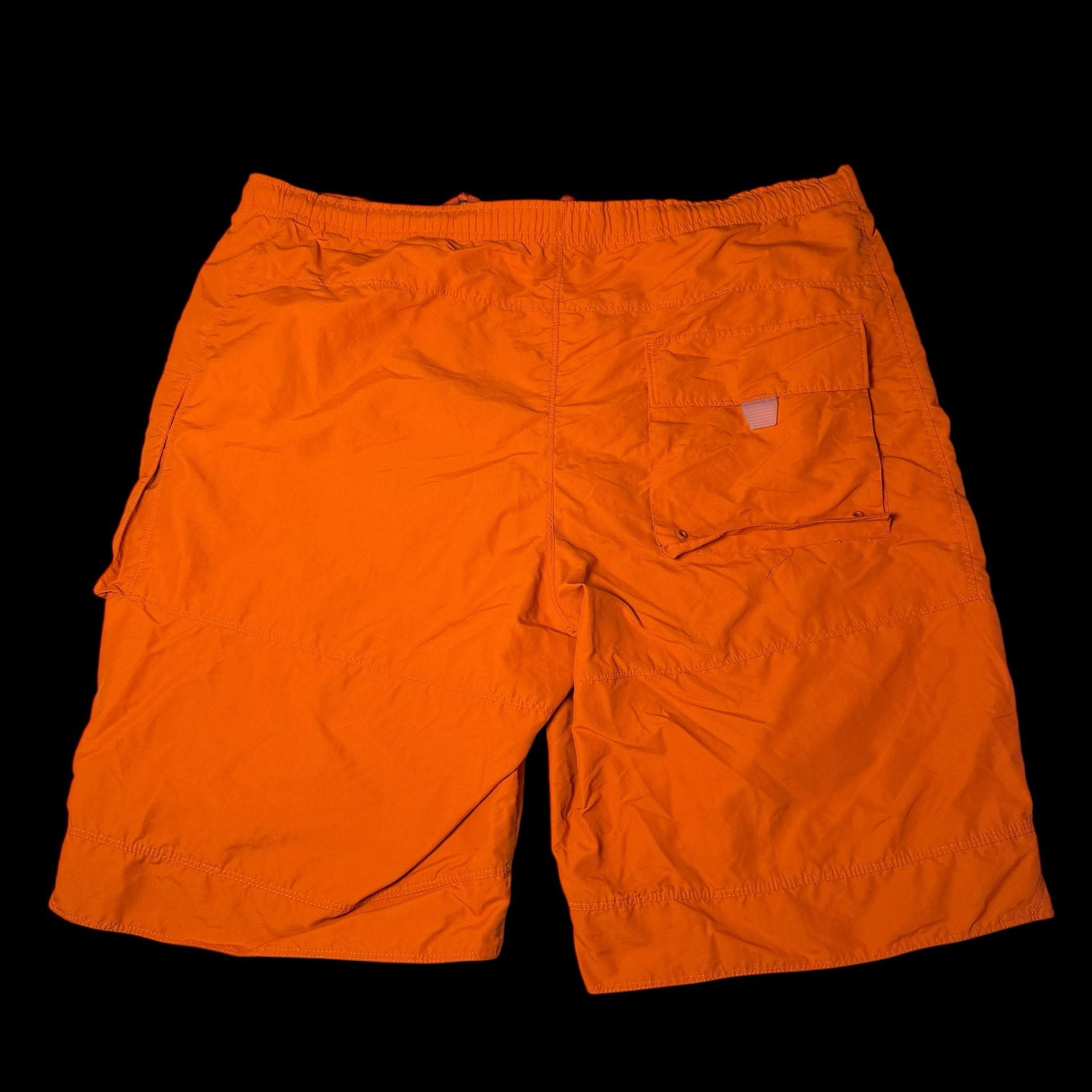 Nike Cargo Shorts Size L Orange Mesh Lined Swim Trunks 3