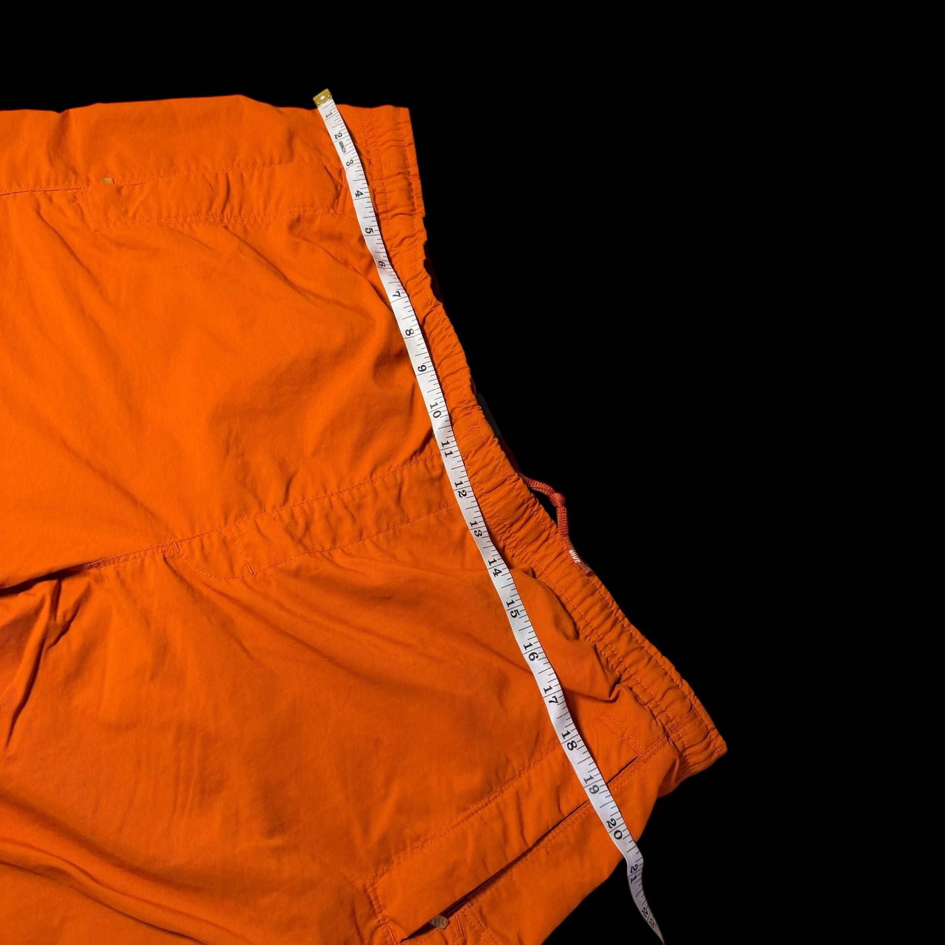Nike Cargo Shorts Size L Orange Mesh Lined Swim Trunks 6