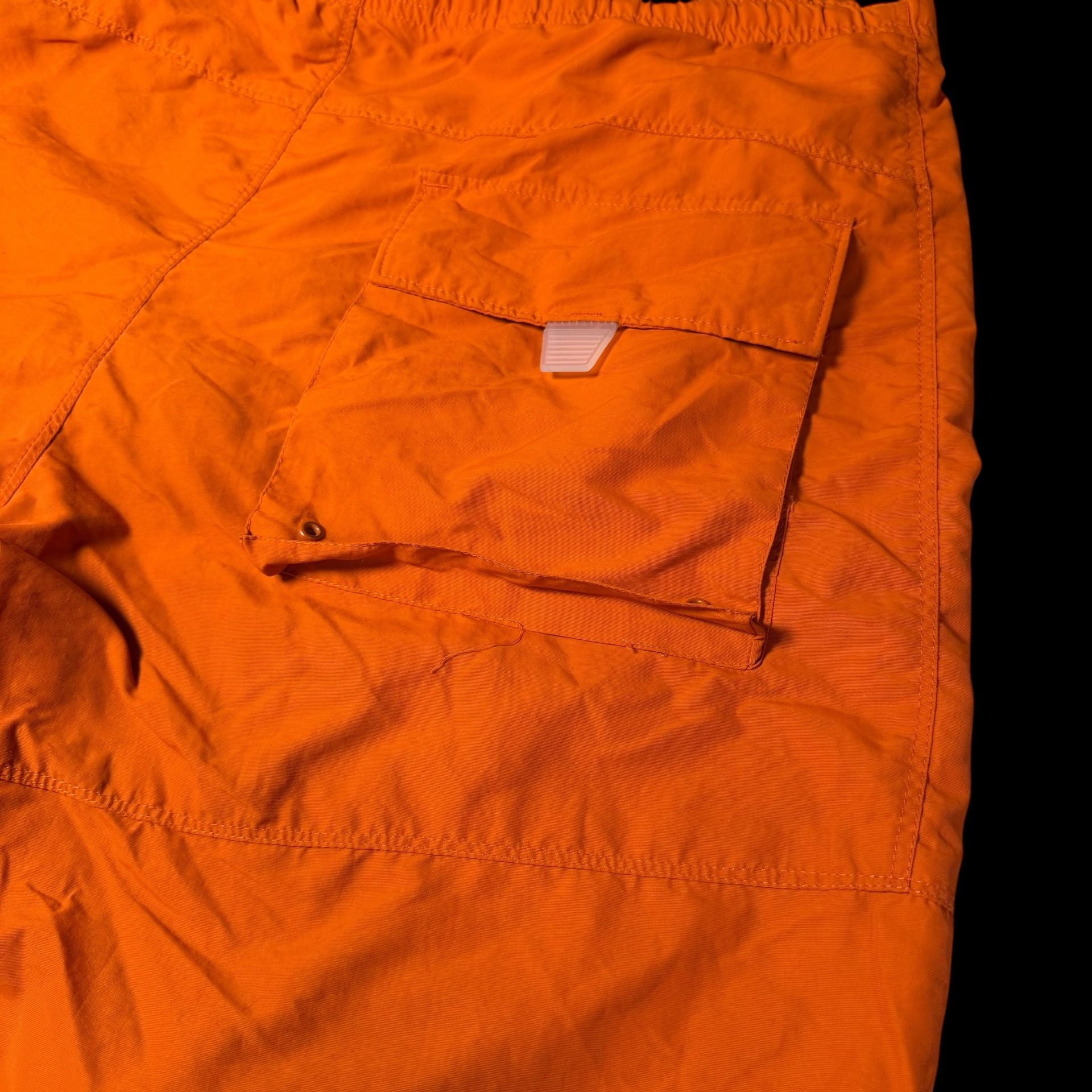 Nike Cargo Shorts Size L Orange Mesh Lined Swim Trunks 9