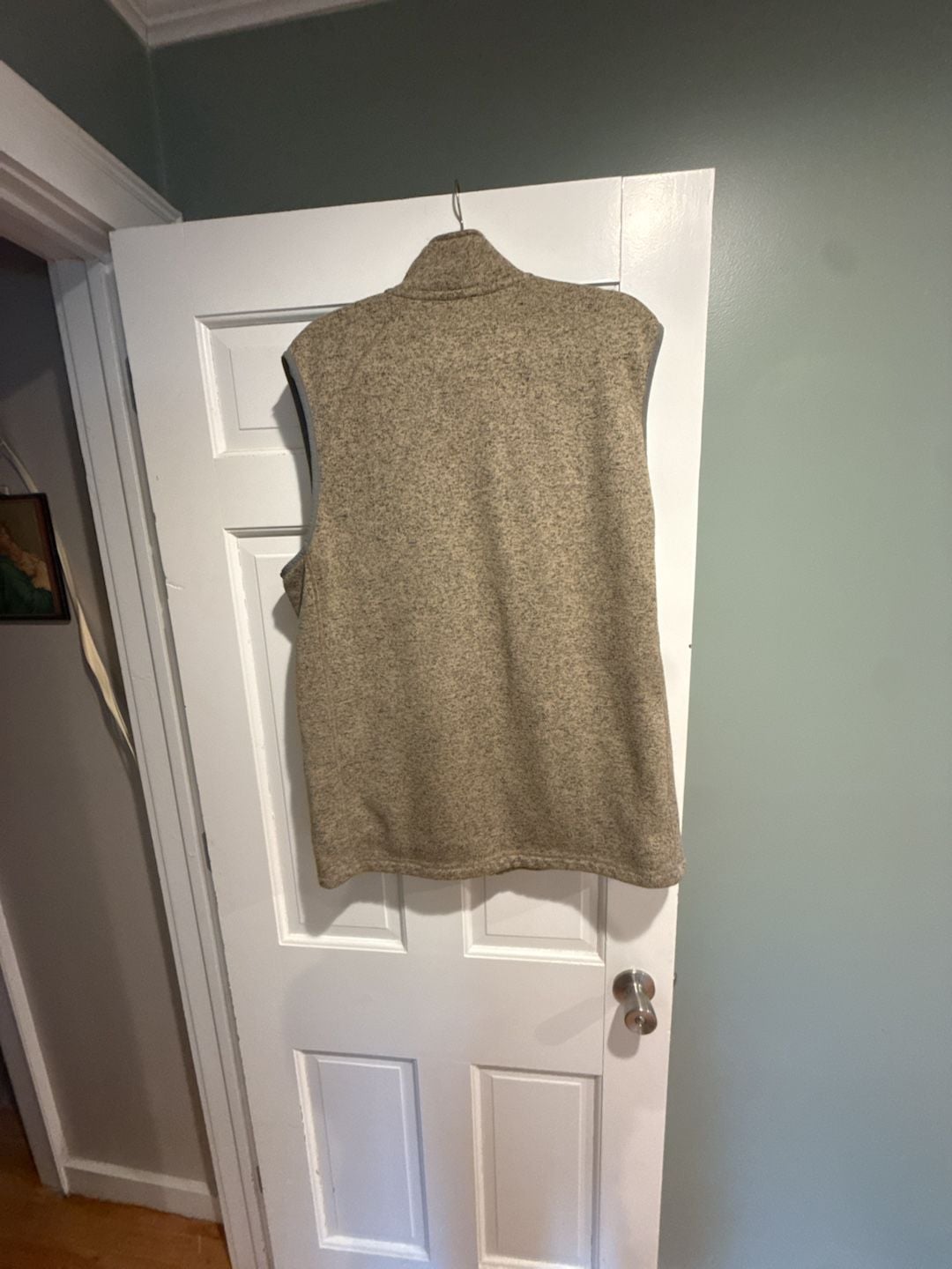 Eddie Bauer Fleece Vest Size TXL Taupe Marled Full Zip mens 5
