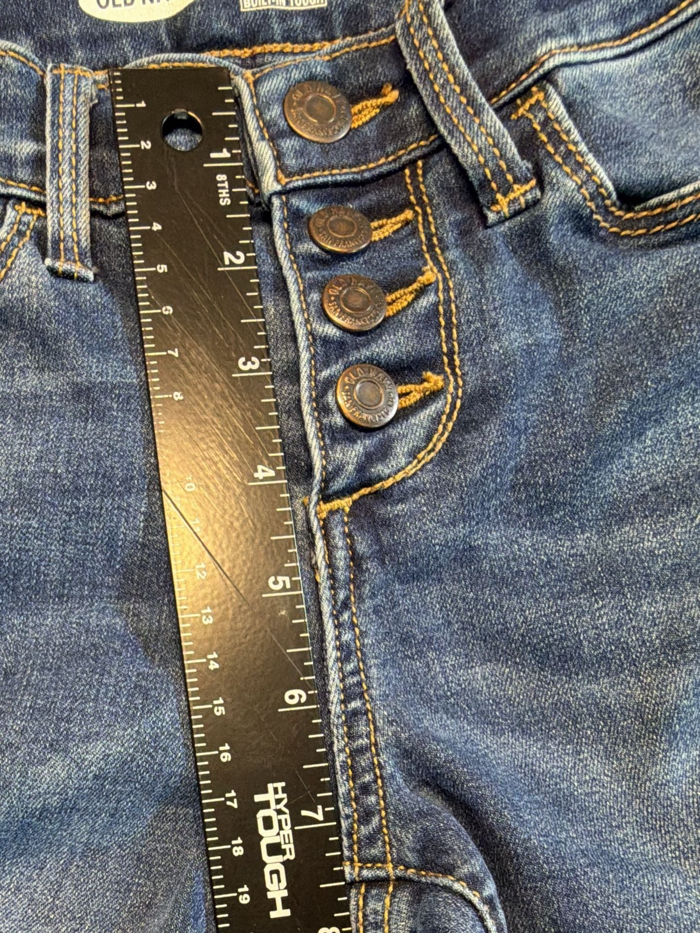 Girls Old Navy Rockstar Super Skinny Jeggings toddler Size 7 High Rise Blu Denim 6