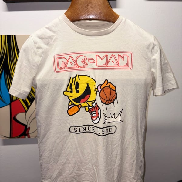 Pac-Man Graphic T-Shirt Size XL (14-16) White Since 1980 Youth