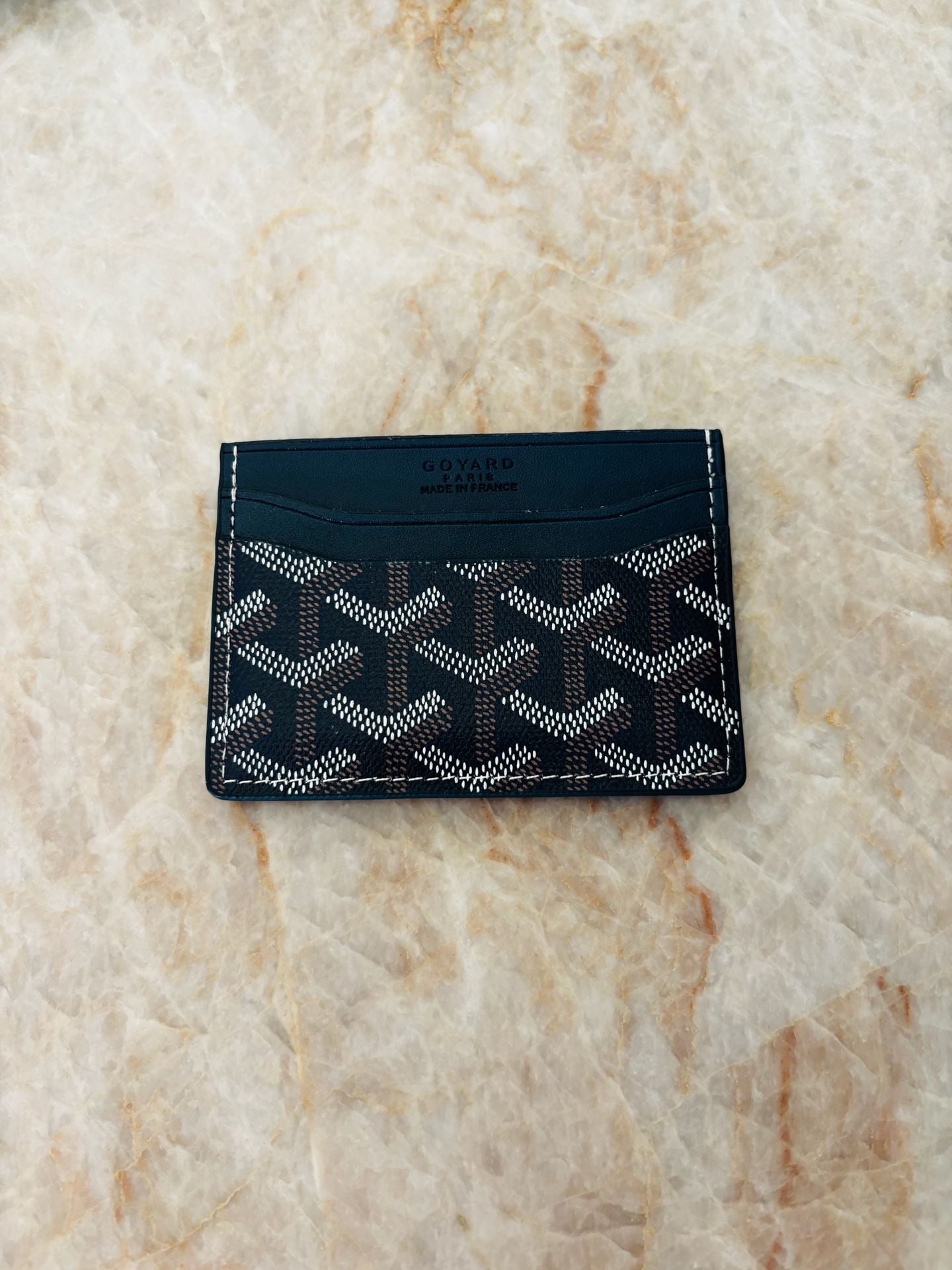 Light Blue Monogram Card Holder – Leather Paris Style 5
